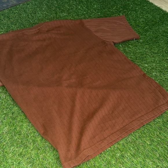 Burberry Men's Brown Tee with Plaid Pocket Made In London - Picture 6 of 6